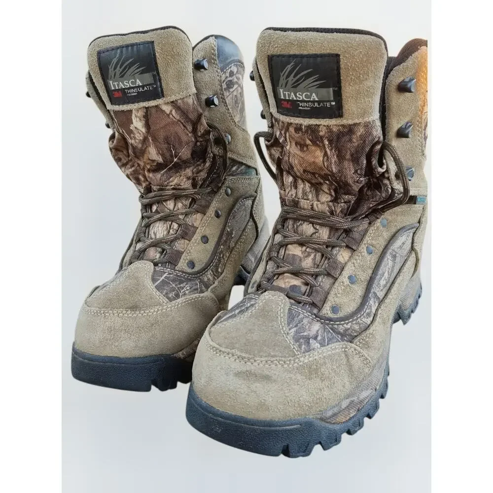 Itasca Realtree Camo Hunting Boots 8.5 Waterproof 3M Thinsulate Leather